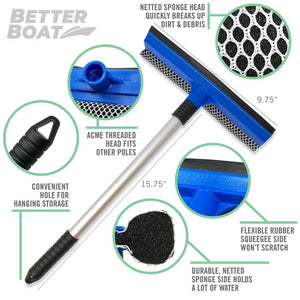 Boat Squeegee And Sponge Screw Hook, Padding and Mesh