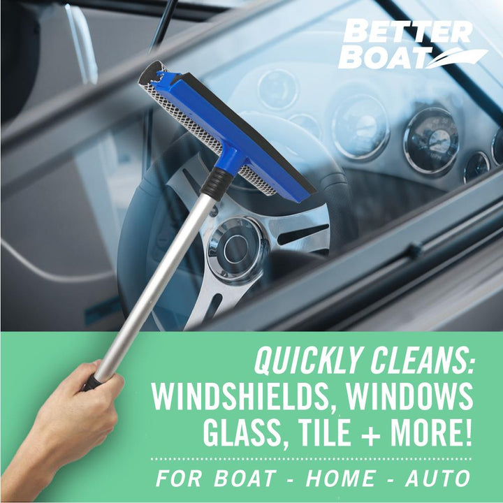 Boat Squeegee And Sponge on Boat Window