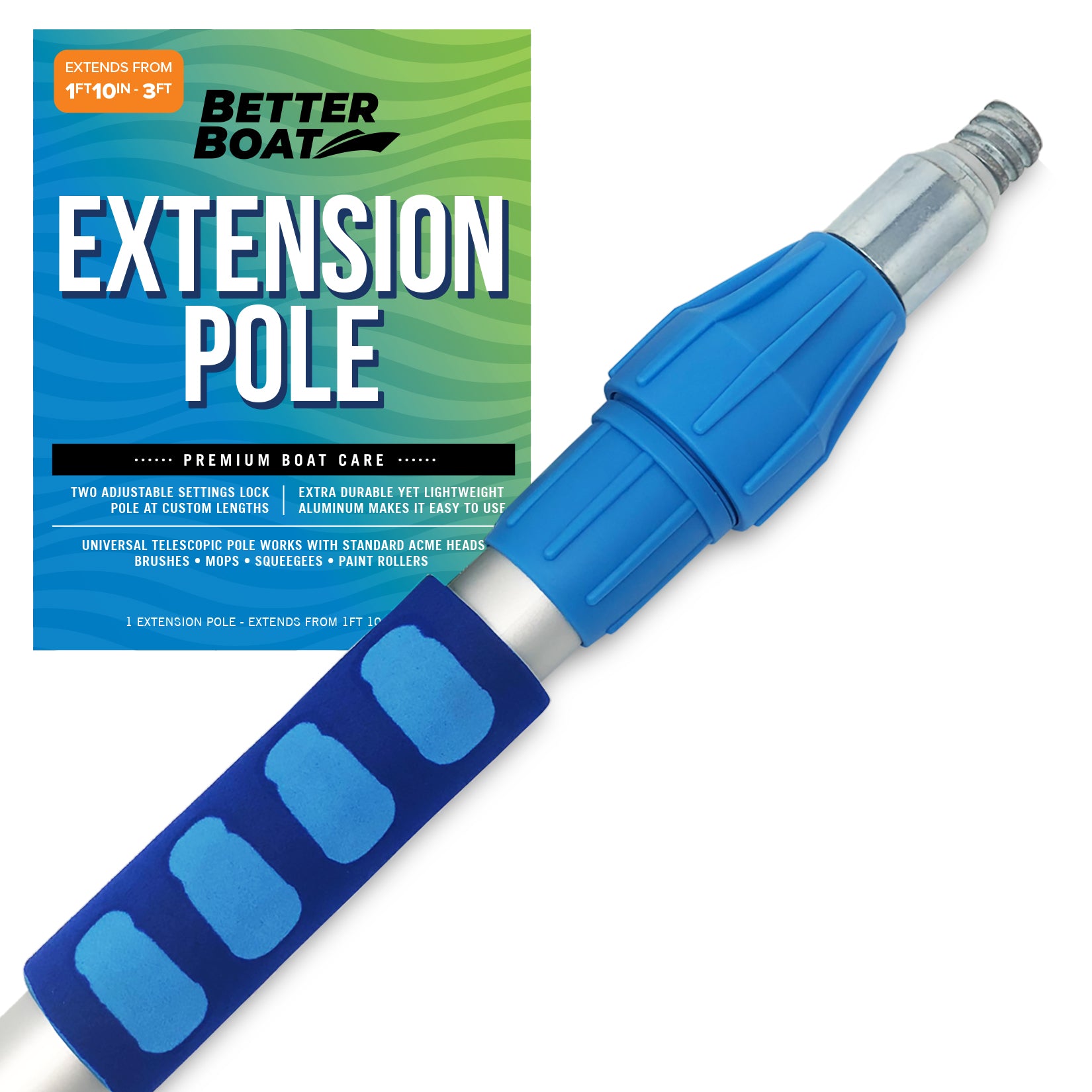 Brush Extension Pole, Telescopic Extension Rod