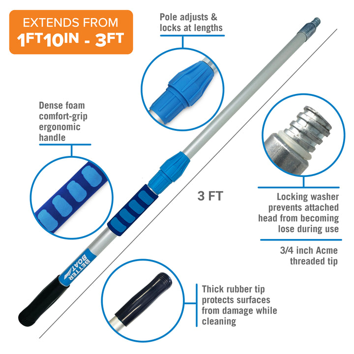 Better Boat Boat Extension Rod for Mop and Brushes ( 3FT, 6FT and 9FT ) product view 11