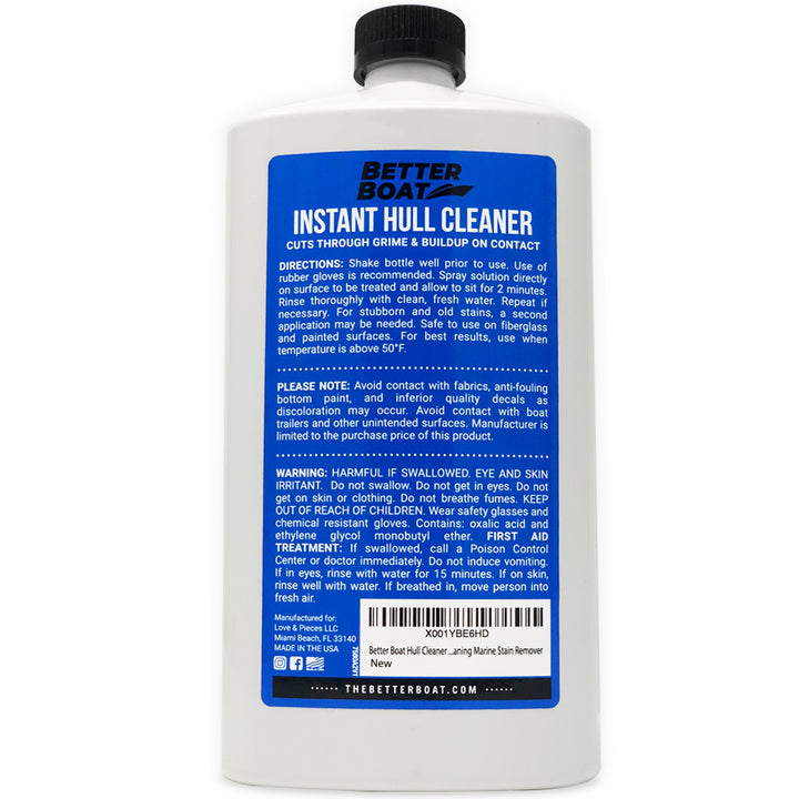 Better Boat Instant Boat Hull Cleaner shown in hull cleaner back hero