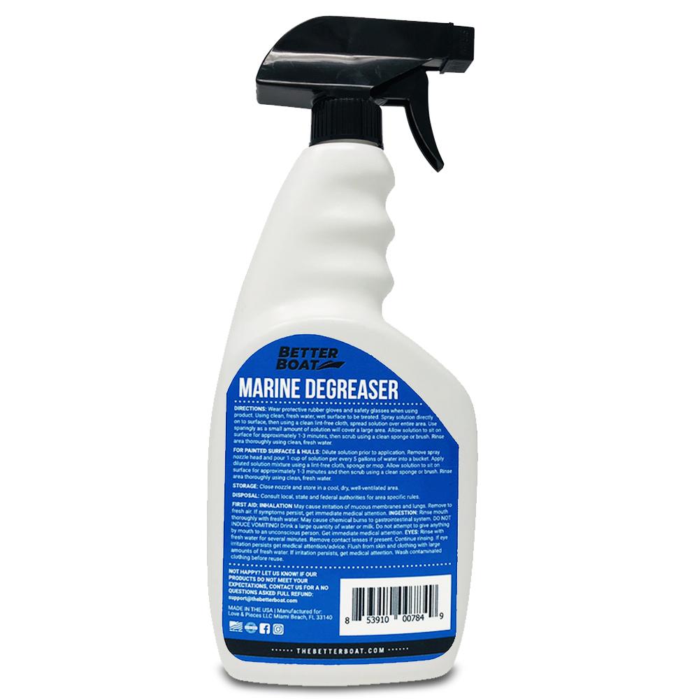 Marine Degreaser Black Streak Remover Back Bottle
