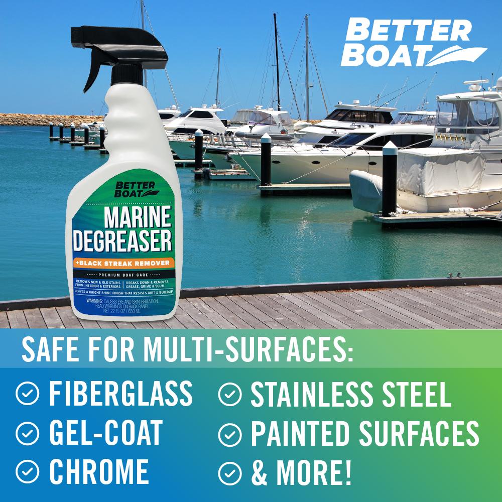 Marine Degreaser Black Streak Remover multiple surfaces