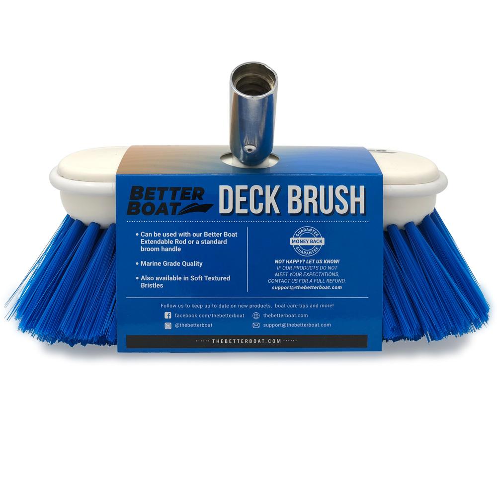 Better Boat Deck Brush Soft Bristle 8 Head Scrub Cleaning with Bumper