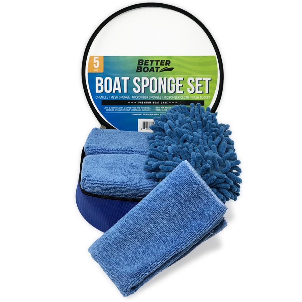 Microfiber Sponge Set Laid Out in Caddy