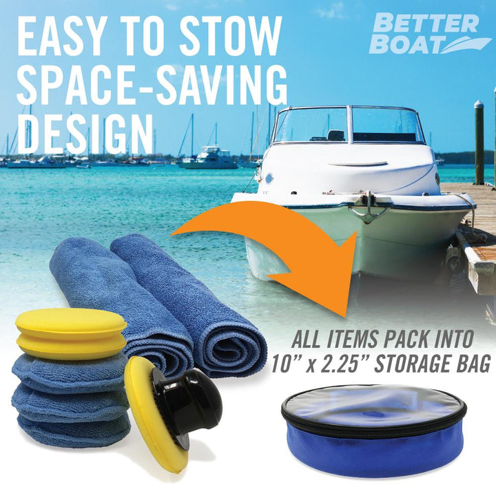 Microfiber Wax Applicator Set Fits in case on boat