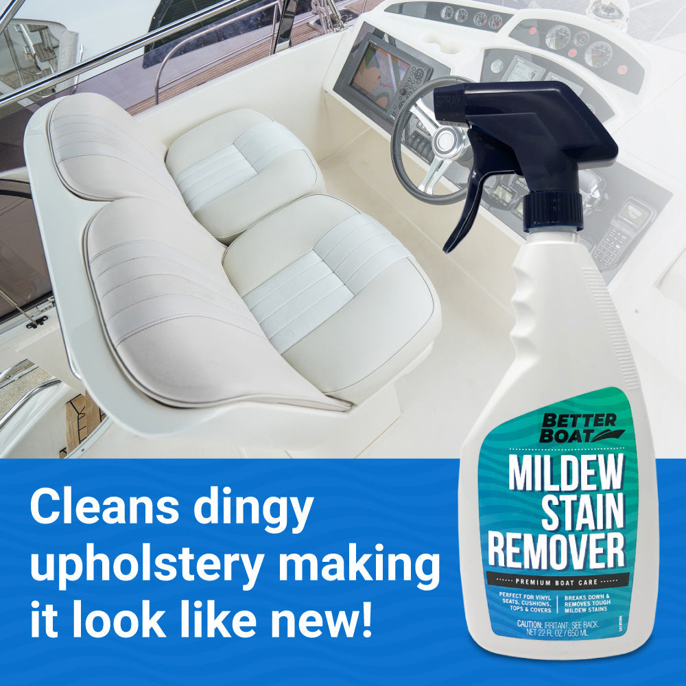 mildew stain cleaning on boat seats