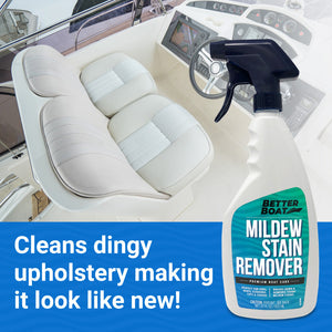 mildew stain cleaning on boat seats