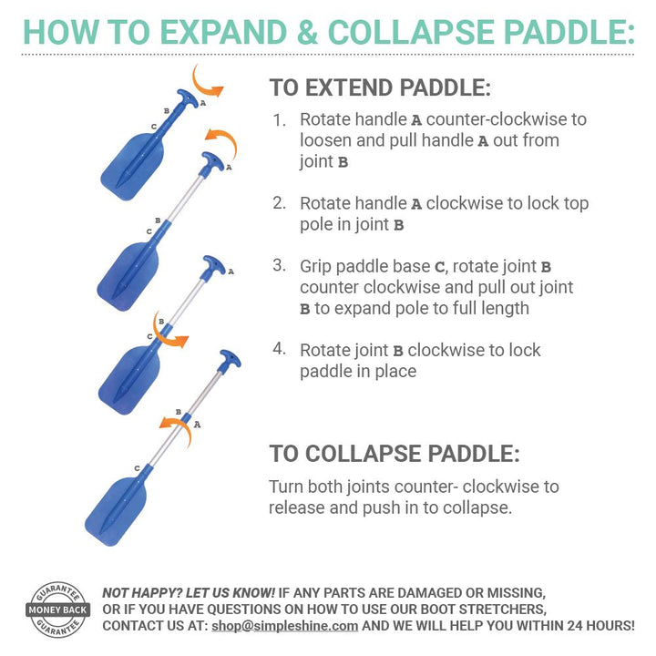 Mini Telescoping Paddle Instructions