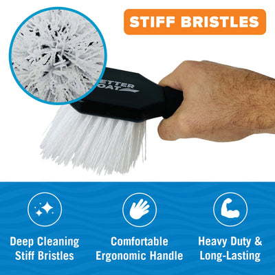 Long Handled Stiff Bristle Scrub Brush