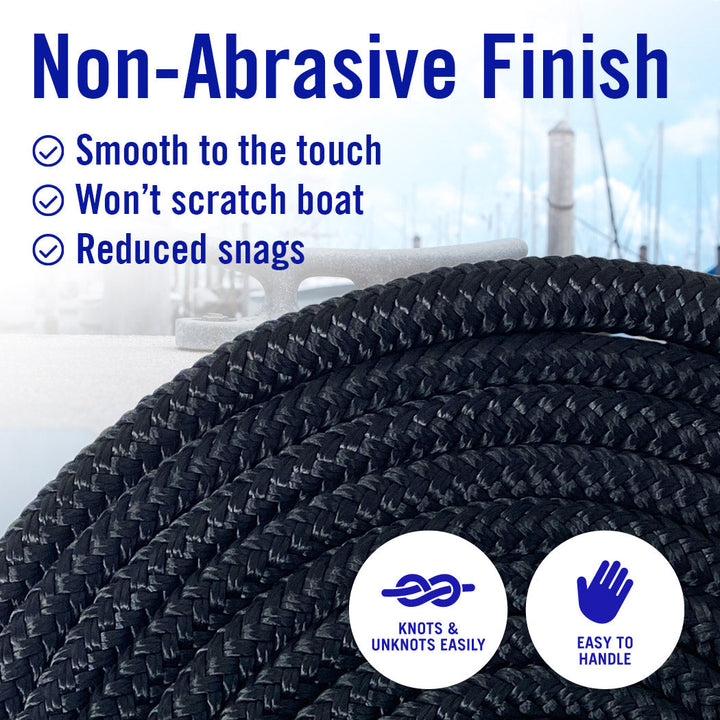 Black boating ropes
