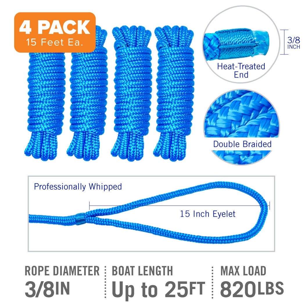 Blue Boat Ropes for Docking