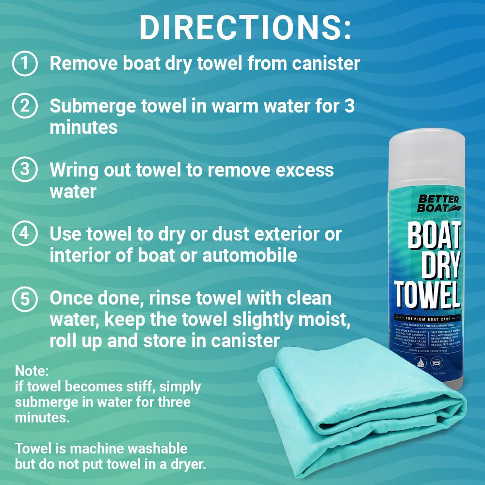 Super Absorbent Towels Drying Chamois Cloth Synthetic Smooth Boat Towel  Shammy Towel for Car Drying Towel Marine Grade Car Towel Cleaning Supplies