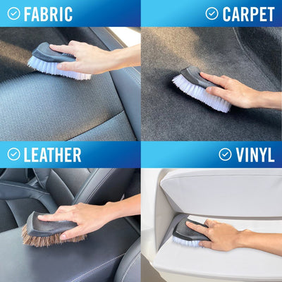 Car Home Interior Cleaning Brush for Leather Vinyl Fabric Premium Horsehair