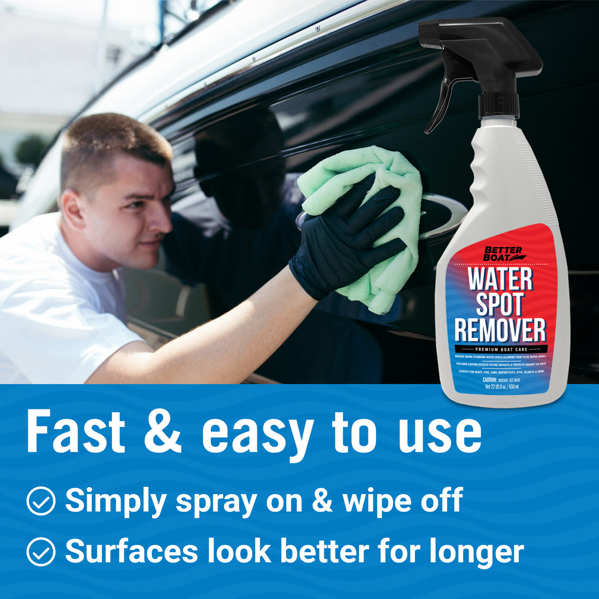 Hard Water Spot & Stain Remover for Boats & Cars | Better Boat